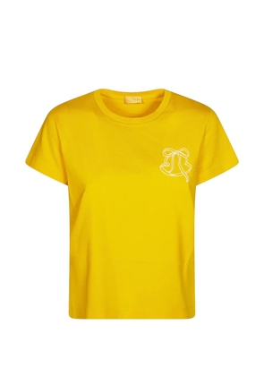Moncler bow-graphic T-shirt - Yellow