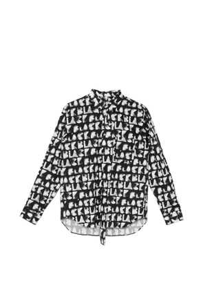 Black Comme Des Garçons logo-print long-sleeve shirt