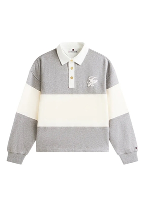 Tommy Hilfiger colourblock logo-embroidery polo shirt - Grey