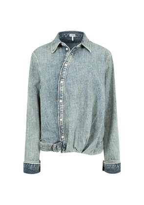 LOEWE draped shirt - Blue