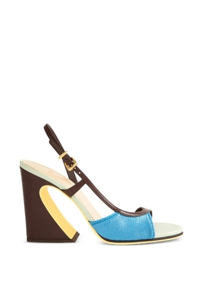 FENDI cutout heel arco pumps - Brown