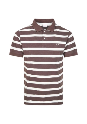 Sun68 striped polo shirt - Brown