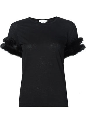 Comme Des Garçons fur detail T-shirt - Black
