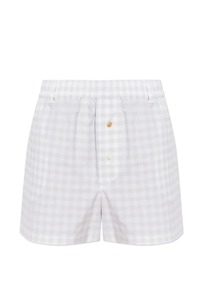Moschino gingham-pattern shorts - White