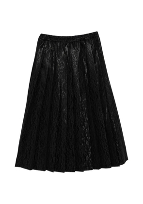 Junya Watanabe lace pleated skirt - Black