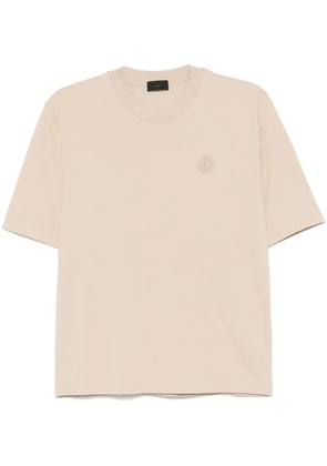Moncler logo patch T-shirt - Neutrals