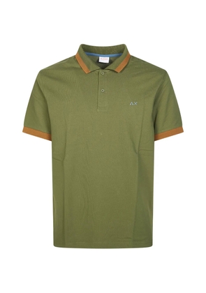 Sun68 contrasting-trim polo shirt - Green