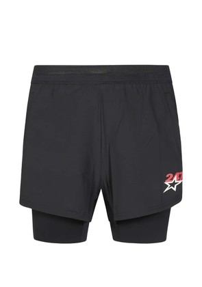 Represent logo-print shorts - Black
