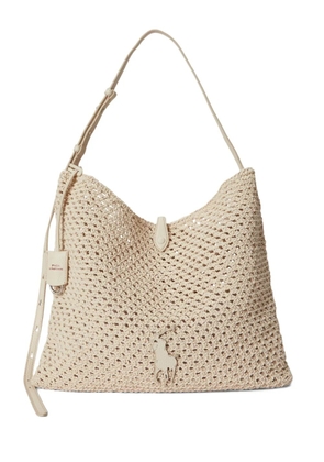 Polo Ralph Lauren crochet horse cross body bag - Neutrals