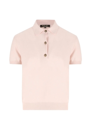 Loro Piana half-button polo top - Pink