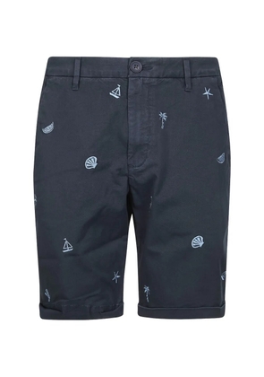Sun68 embroidered bermuda shorts - Blue