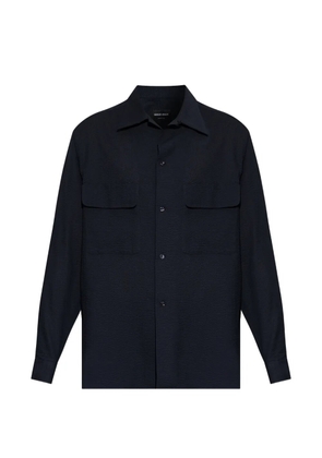 Giorgio Armani seersucker shirt - Blue