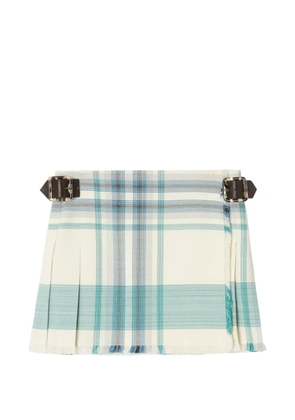 Burberry check viscose blend mini kilt - Neutrals