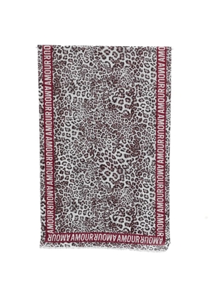 MARCCAIN animal-print scarf - White