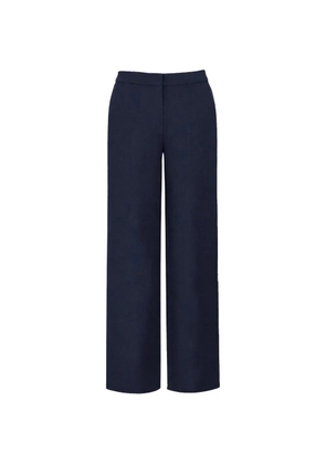 Gloria Coelho Crepe wide-leg straight trousers - Blue