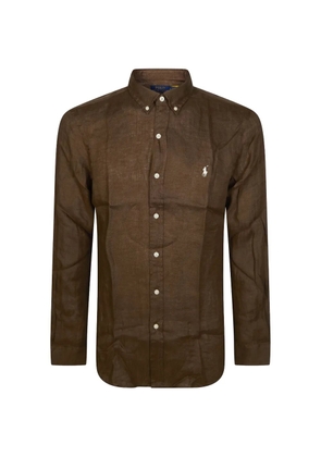 Polo Ralph Lauren embroidered-logo shirt - Brown