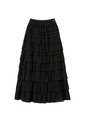 TWINSET ruffled lace skirt - Black