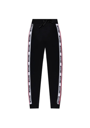 Moschino logo stripe trousers - Black