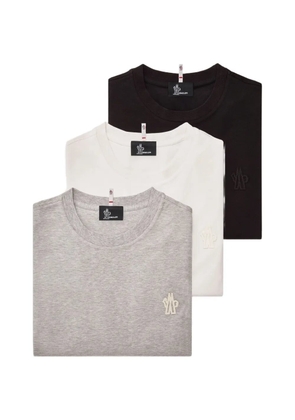 Moncler Grenoble logo-patch T-shirt (set of three) - Grey
