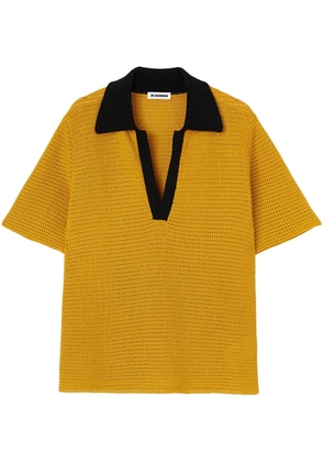 Jil Sander knitted polo shirt - Yellow