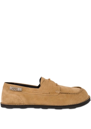 Moschino logo-detailed loafers - Brown