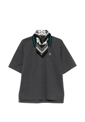 Kolor logo-embroidered polo shirt - Grey
