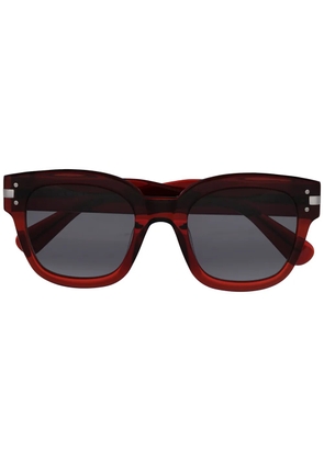 AMIRI logo-plaque translucent sunglasses - Red