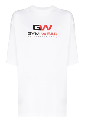 Balenciaga Gym Wear logo-print T-shirt - White