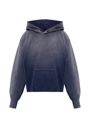 Maison Margiela chest-logo hoodie - Blue