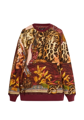 ETRO animal print sweatshirt - Red