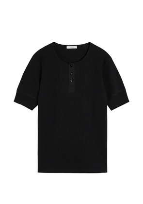 LEMAIRE buttoned ribbed T-shirt - Black