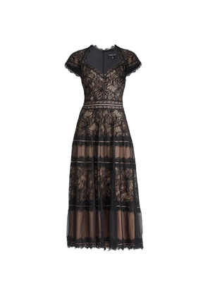 Tadashi Shoji lace tiered dress - Black