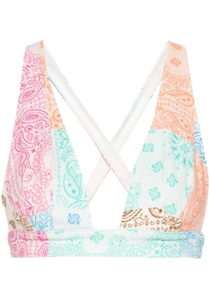 MC2 Saint Barth Eda denim crop top - Orange