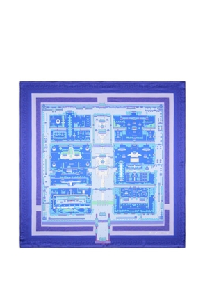 Shanghai Tang double happiness print silk foulard - Blue