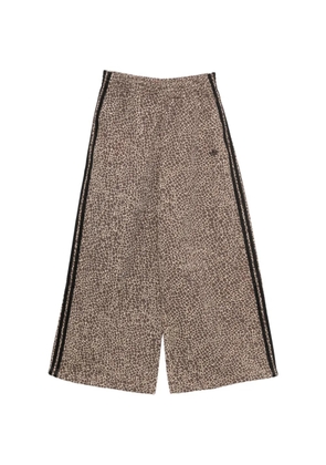 adidas striped pattern track pants - Brown