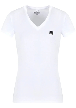 Armani Exchange logo-plaque T-shirt - White