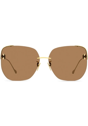 Isabel Marant Eyewear tinted square frame sunglasses - Gold