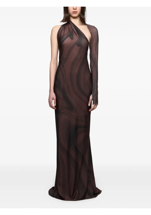 Atu Body Couture one-shoulder cutout maxi dress - Brown