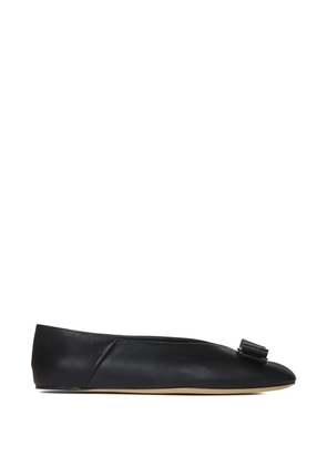 Ferragamo bow flat pumps - Black