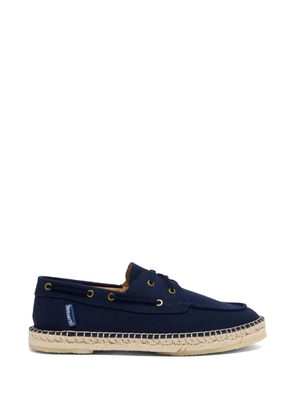Vilebrequin lace-up canvas boat shoes - Blue