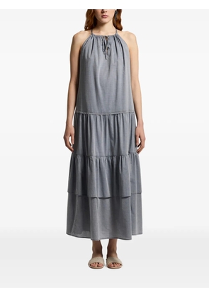 Peserico gathering-detail maxi dress - Blue