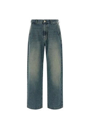 mfpen contrast stitching straight jeans - Blue