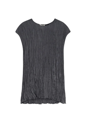 Alysi round-neck textured top - Grey