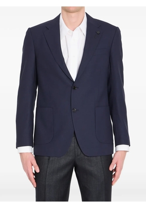 Lardini notch lapel virgin wool jacket - Blue