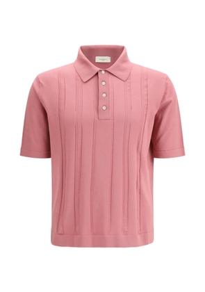 Piacenza Cashmere button detailing cotton polo - Pink