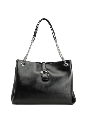 Ferragamo chain handle leather tote bag - Black