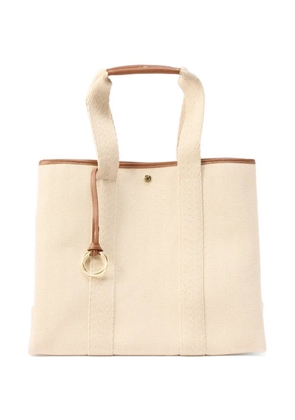 Rue De Verneuil herringbone top handle tote bag - Neutrals