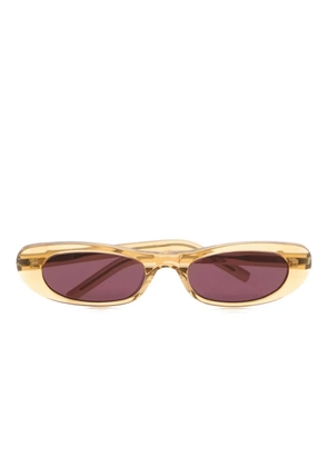 Saint Laurent Eyewear oval-frame sunglasses - Neutrals