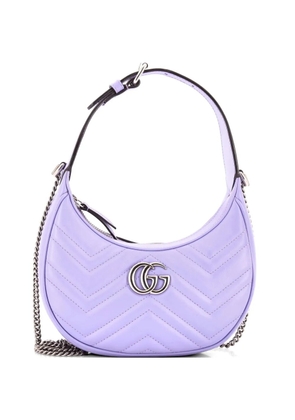 Gucci Pre-Owned GG Marmont Half Moon Matelasse Leather Mini hobo bag - Purple