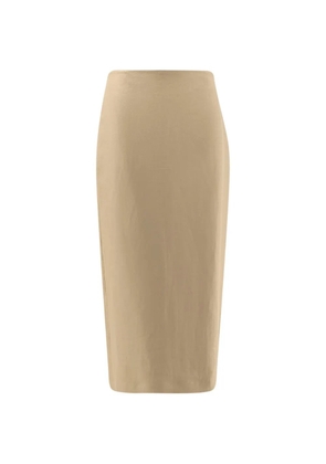Max Mara back slit midi skirt - Neutrals